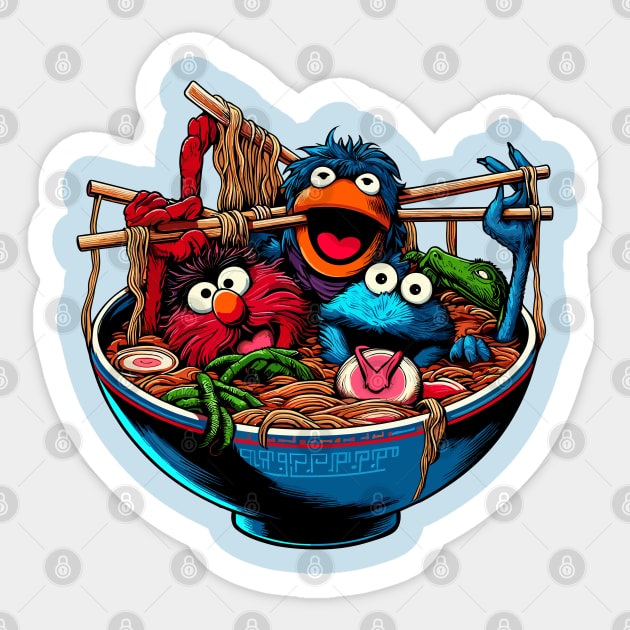 Ramen Muppet Sticker by Juancuan